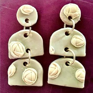 Handmade clay earrings